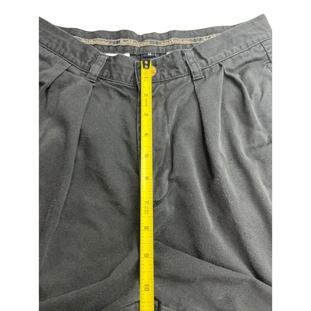 Polo Ralph Lauren Chino Shorts Boy 14 Navy Blue Pleated Cotton Casual Preppy G12